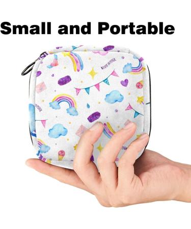 Buy Cute Unicorn Storage Bags for Women's Bandages | Portable Menstrual Inserts & Panty Liners | Multicolored Ice Cream & Magic Wand Designs - Buy Online on GoSupps.com