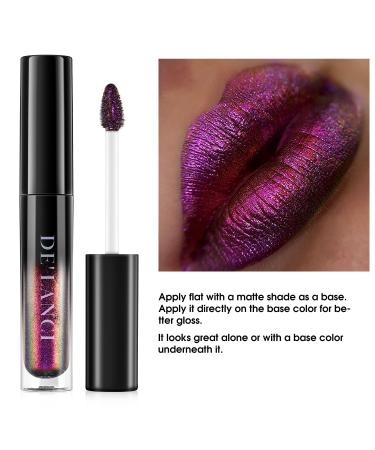 Chameleon Liquid Lipstick - Pink Green Shimmer Metallic Lip Gloss | Long Lasting Waterproof Talc-Free Makeup Gift for Women & Girls - Buy Online on GoSupps.com