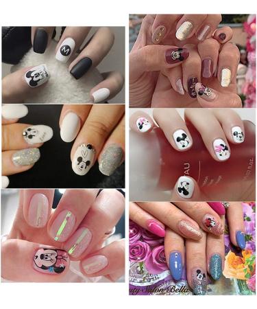 VPQNE 14 Sheet Cute Cartoon 3D Nail Art Stickers - Mickey & Minnie Mouse DIY Decals for Women & Girls - Buy Online on GoSupps.com