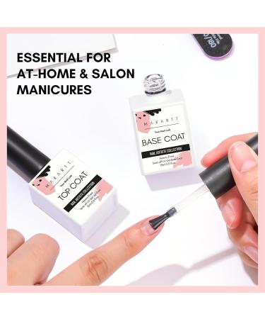 Makartt Hema-Free Gel Top & Base Coat Set - Long Lasting No Wipe Shine Finish | 15ML x 2 | Perfect for Salon Quality Nail Manicure - Gifts & International Shipping - Buy Online on GoSupps.com