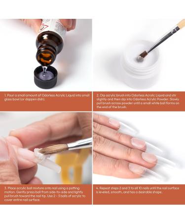 Buy GoldFinger Odorless Acrylic Nails Kit - Professional Acrylic Liquid & Powder for Beginners - Made in USA - International Shipping Available - Buy Online on GoSupps.com