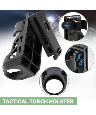 Black PVC Flashlight Holder & Holster Bag - Fits 2.5-3 cm Flashlights | Durable Plastic Design - Buy Online on GoSupps.com
