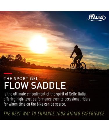 Selle Italia Sport Gel Flow Bike Saddle for Men and Women - Black 270x140mm - Buy Online on GoSupps.com