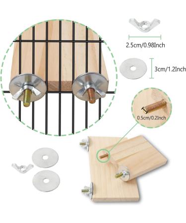 QUOZUO Bird Perches Stand Platform Natural Wood Parrot Toy Perch Stand Budgie Cage Accessories for parakeets Cockatiel Parrot - Buy Online on GoSupps.com