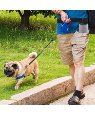 Nuoshen Pet Treat Bag - Adjustable Waistband Dog Training Pouch for Travel & Outdoor Use (Light-gray) - Buy Online on GoSupps.com