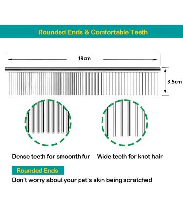 Redreo Stainless Steel Pet Comb for Dogs - Effective Deshedding & Knot Removal Tool for Poodles & All Breeds - Buy Online on GoSupps.com