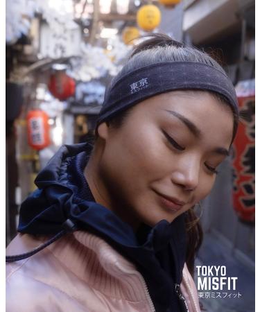 Tokyo Misfit Asanoha Black Headband - Unisex Sweat Band for Workout, Yoga, Running & Sports - Buy Online on GoSupps.com
