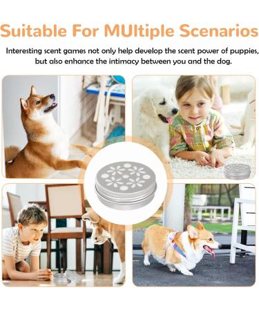 8PCS Dog Scent Work Tins Kit Aluminum Dog Scent Training Jar Dog Scent Training Box Dog Nose Smell Training Container Agility Scent Training Equipment for Dog Nose Training - Buy Online on GoSupps.com
