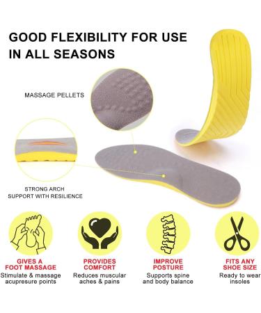 Buy 2 Pair Memory Foam Shoe Inserts for Women | Shock Absorbing Insoles for Foot Pain Relief | Comfortable & Breathable | Sizes M: 4.5-13.5 W: 6.5-12 - Buy Online on GoSupps.com