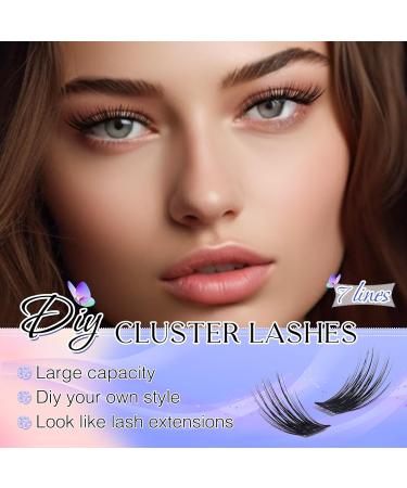 LZM C Curl Individual Eyelashes | 8-14mm Natural Look Fake Lashes | Reusable DIY Cluster Eyelashes | Viola Mix - Buy Online on GoSupps.com