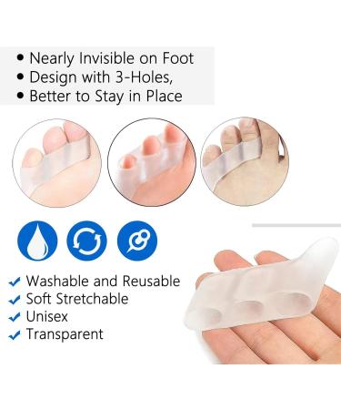 4 Toe Spreader Silicone | Toe Separator for Overlapping Toes Blisters & Calluses | Foot Pain Relief - Buy Online on GoSupps.com