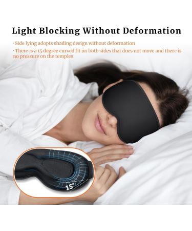 Buy 3D Contoured Cup Sleeping Eye Mask - Soft Comfortable & Adjustable with Ear Plugs for Noise Reduction | Ideal for Travel & Yoga - Buy Online on GoSupps.com