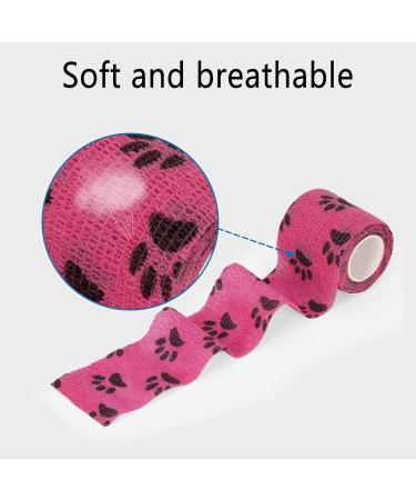 6 Rolls Vet Wrap Cohesive Bandages Dog Bandage Pet Dogs Leg/Ear/Knee/Ankle/Paws Wound Tape Self-Cohesive Cover Wraps for Cat Horses Canine Care Wounds Dressings Adhesive Elastic Comfy Gauze Bandanas Patterned - Buy Online on GoSupps.com