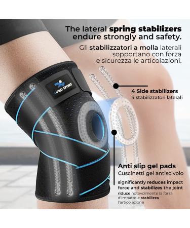 Buy X-Pro Sport Knee Brace with Side Stabilizers - Adjustable Patella & Meniscus Support - Professional Breathable Orthopedic Bandage for Men & Women - International Shipping Available - Buy Online on GoSupps.com