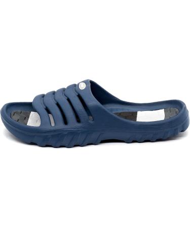 Lekann Men's Flip Flops - Lightweight Bathing Shoes & Indoor Slippers | Outdoor Beach Slides | Dark Blue | Size 45 EU - Buy Online on GoSupps.com