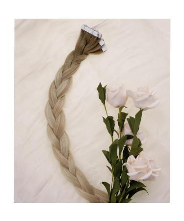 LAAVOO Virgin Tape Extensions - Real Hair Blond Ombre Balayage - Light Brown to Ash Blond #8/26/60 35cm 5pc - Buy Online on GoSupps.com