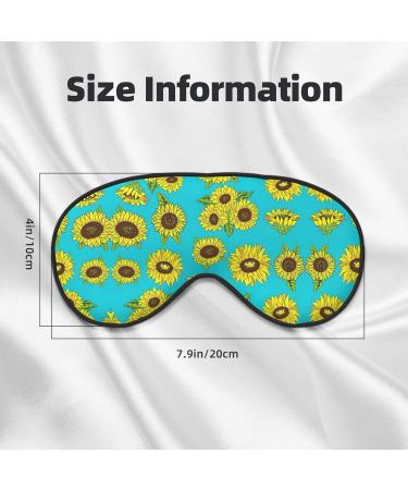 SSIMOO Sunflowers Pattern Print Eye Mask | Ultra-Soft Light-Blocking Sleep Mask for Comfort & Restful Sleep - International Shipping Available - Buy Online on GoSupps.com