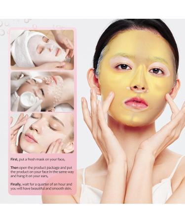 Cabilock Lot de 3 Masques Faciaux en Silicone 3d R utilisables Petit Format Blanc et Dor pour Femmes Maintien du S rum Soin du Visage Salon et Usage Personnel - Buy Online on GoSupps.com