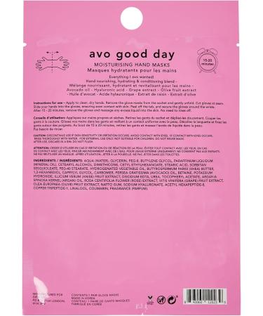Holler and Glow Avo Good Day Moisturising Printed Hand Masks - Buy Online on GoSupps.com