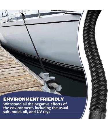 ACY Marine Double Braided Nylon Dock Line - 38 x 15ft - Boat Rope for Docking - Stretch Resistant - MarinePontoon Accessories - Buy Online on GoSupps.com