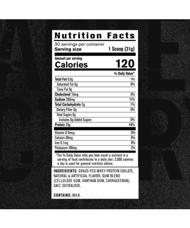 Jacked Factory Authentic ISO Grass Fed Whey Protein Isolate Powder - Low Carb Non-GMO Muscle Building Protein w/No Fillers (Cookies & Cream 30sv) & (Vanilla Oatmeal Cookie 30sv) - Buy Online on GoSupps.com