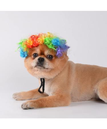 Funny Dog & Cat Role Play Wigs for Halloween & Christmas - Colorful Pet Costumes for Small Medium & Large Dogs - Buy Online on GoSupps.com
