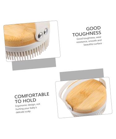 Minkissy Silicone Massage Brush Scalp Scrubber for Babies and Children - Grey | Shower Head Body Scrubber and Shampoo Brush | 8.5X8X7.5CM - Buy Online on GoSupps.com