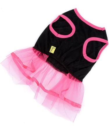 Ranphy Rhinestone Princess Dog Dress - Lace Tutu Vest Skirt for Small Dogs & Cats - Stylish Girl Clothes in Pink & Black - Buy Online on GoSupps.com
