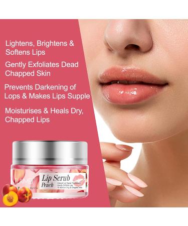 Natural Lip Peeling & Scrub Cream - Intensive Nourishing Treatment for Dead Skin Removal | Peach Flavor - Buy Online on GoSupps.com