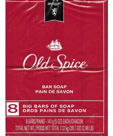Old Spice Red Collection Swagger Scent Men's bar Soap, 8 bar, 5 oz, 14.920 Lb