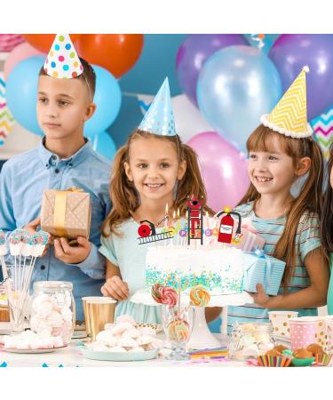 NICENEEDED 42 Pcs Fireman Cake Toppers Fire Truck Hydrant Cupcake Picks Firefighter Cake Decoration Fireman Themed Happy Birthday Cake Toppers for Baby Shower Birthday Party Decoration - Buy Online on GoSupps.com