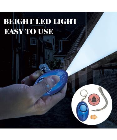 Women's Safety Keychain Set with Personal Alarm, Pom Pom, Lip Balm, Lanyard - Blue - Buy Online on GoSupps.com