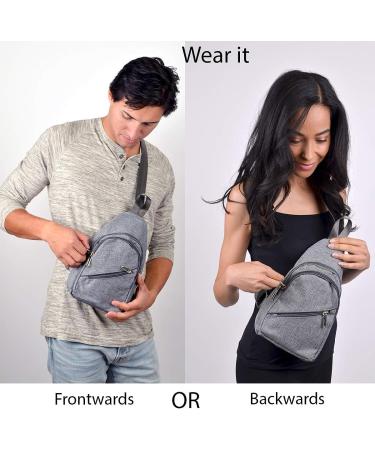 WESTEND Charcoal Crossbody Sling Bag Backpack | Adjustable Strap for Men and Women - Buy Online on GoSupps.com