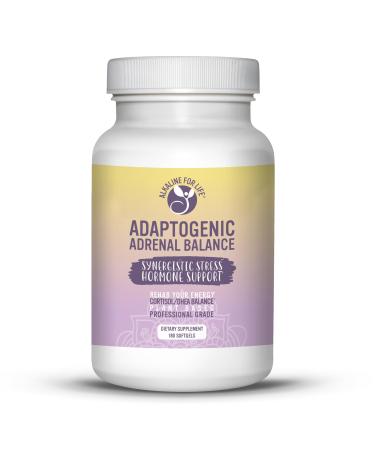 Alkaline for Life Adaptogenic Adrenal Balance - Including apadptogens: Rhodiola Relora Perilla Phosphatidylcholine - Adrenal Support Supplements 180 Ca sules 180 Count (Pack of 1)