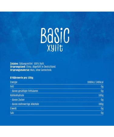 Xucker Basic Xylitol Sugar 2x1kg Refill Bags - Calorie-Reduced Tooth-Friendly Sweetener for Cooking & Baking - Natural Sugar-Free Alternative - Buy Online on GoSupps.com