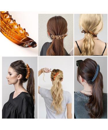 Large Banana Hair Clips Non-slip Ponytail Holder Clip Matte Ponytail Holder for Women and Girls Break-resistant Hair Accessories (3pcs-C) - Buy Online on GoSupps.com