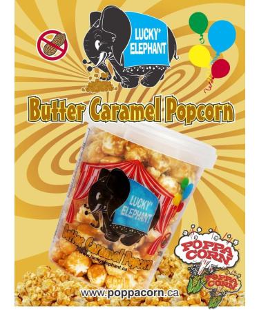Lucky Elephant Butter Caramel Popcorn 135g Tub (4 Pack) - Buy Online on GoSupps.com