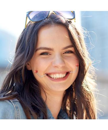 PATKAW 1 Pair Dimple Makers Smile Facial Muscle Exerciser Dimple Trainer for The Face Easy to Wear and Develop Natural Dimples Red - Buy Online on GoSupps.com