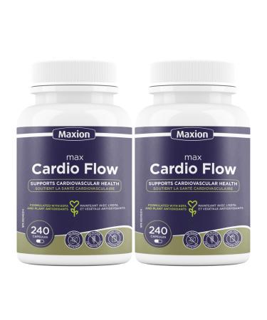 Maxion 2 Pack Cardio Flow for Cardiovascular Health Lower Blood LDL and Cholesterol Levels 240 Capsules (2)