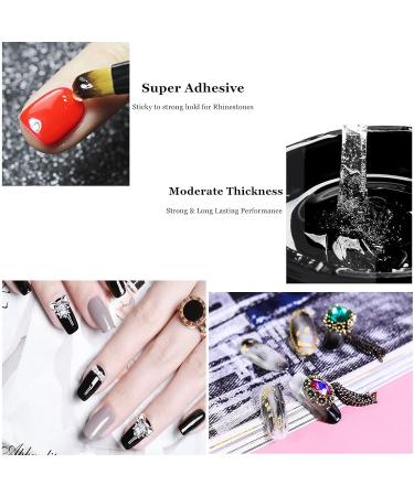 LiBiuty 2Pcs 8ml Nail Art Rhinestone Glue Gel with Tweezer and Tools Set - Buy Online on GoSupps.com