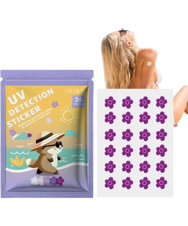 Sunscreen Reminder Stickers - 5 Style Uv Detecting Patches Natural Patch | Changes Color When Time Reapply Your Sun Protection Cream Outdoor Summer Face Protective Sticker for Uv Protection 24 flowers - Buy Online on GoSupps.com