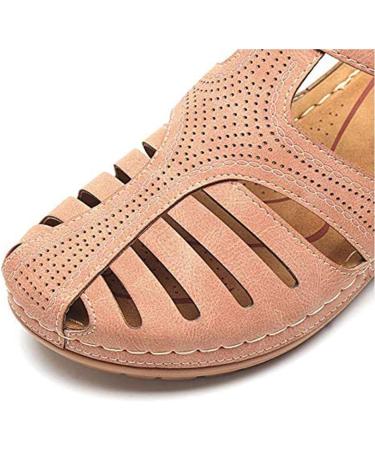 Creev Women's Summer Vintage Sandals | Comfortable Hollow Out Wedge Shoes | Retro Hook Loop Platform Footwear (EU 38-39) - Buy Online on GoSupps.com