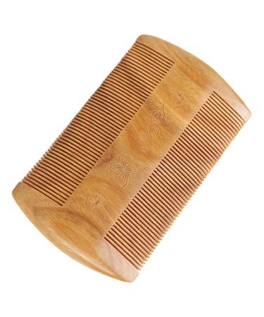 Angoily Sandalwood Beard Comb for Men | Durable 3-Stitch Green Mustache & Beard Care Tool - Buy Online on GoSupps.com