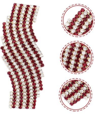 FRCOLOR rhinestone hairpin Red Bride hair clips Metal hair clips for women Rhinestone hair clips Hair barrettes for women hair claw clips for women Miss Accessories rhinestones dense - Buy Online on GoSupps.com