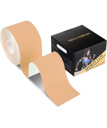 Sports Tape with Adjustable Length Breathable SportsTape Roll Easy to Cut Waterproof Beige