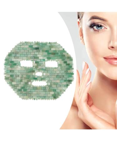 Jadestone Face Eye Mask - Spa Quality Facial Cover & Massage for Dark Circles - Fuchsite Quartzite - Buy Online on GoSupps.com
