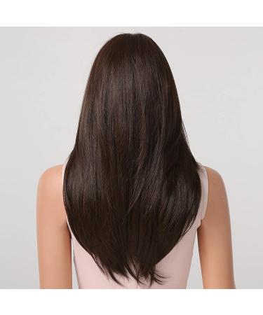 HAIRCUBE Long Brown Lace Wig - Middle Part Natural Style for Daily Wear - Buy Online on GoSupps.com