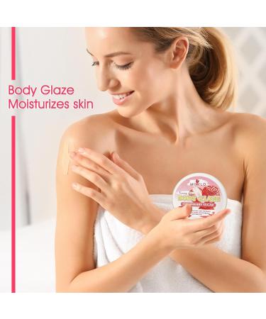 BODY GLAZE Moisturizer for Women - Whipped Anti-Aging Body Cream | Non-Greasy Softening Butter in Multiple Scents (Peach - Buy Online on GoSupps.com