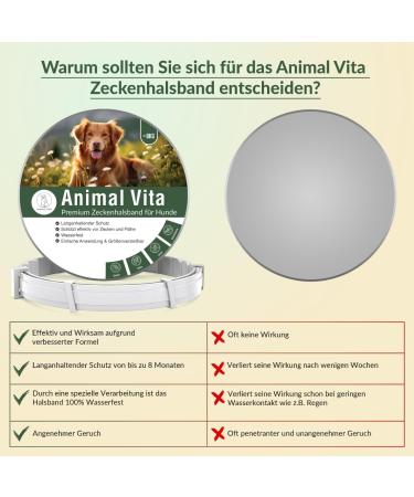 Animal Vita Premium Teck Neck Band for Dogs - Waterproof Size Adjustable 8 Months Tick Protection - Reliable Defense Against Ticks - Buy Online on GoSupps.com
