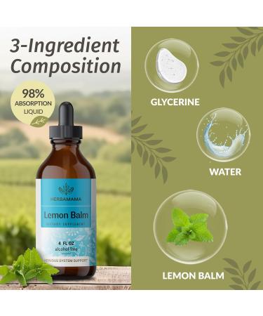 HERBAMAMA Herbal Liquid Drops Kit - Bundle of Lemon Balm 4 fl oz & Cat's Claw Tincture 2 fl oz - Vegan Non-GMO Sugar & Alcohol-Free - 2 Pack - Buy Online on GoSupps.com